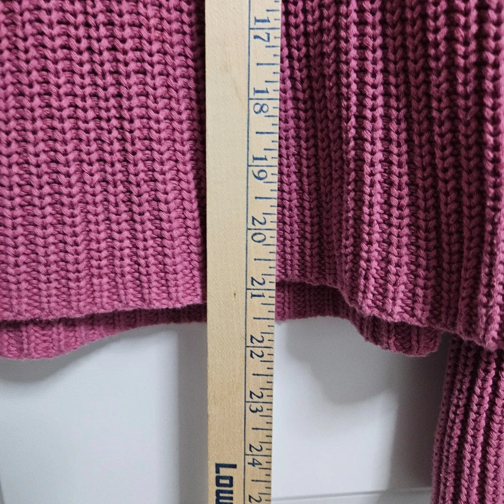 Free People Cropped Sweater Womens Sm Pink Damsel Bell‎ Sleeve V-Neck Knit Boho